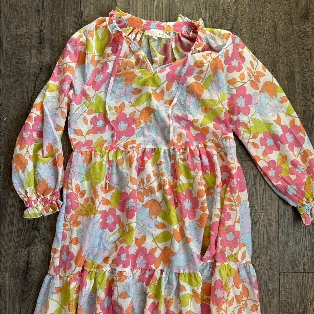 J.Marie The Ava Mae Long Sleeve Maxi Dress In Multi Floral - Picture 5 of 9